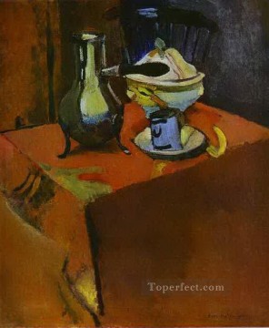  matisse - Vajilla sobre una mesa fauvismo abstracto Henri Matisse